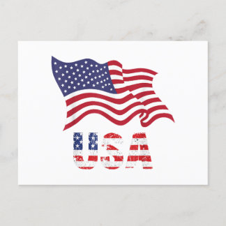 Cartão Postal De Festividades Bandeira dos EUA Americana Estados Unidos da Améri