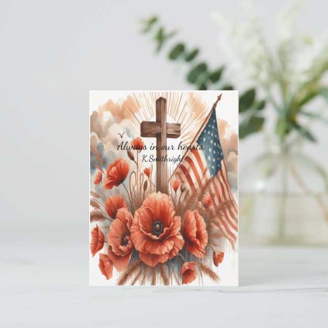 Cartão Postal De Festividades Bandeiras Voam Onde Caiam (Em pé/Frente)