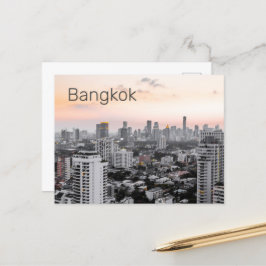 Cartão Postal De Festividades Bangkok Skyline Sunset Panorama BKK Tailândia