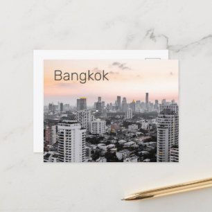 Cartão Postal De Festividades Bangkok Skyline Sunset Panorama BKK Tailândia