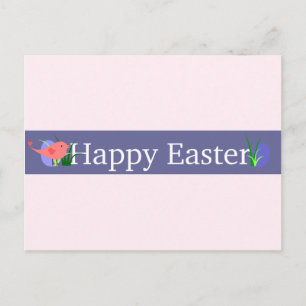 Cartão Postal De Festividades Banner felz pascoa Puro