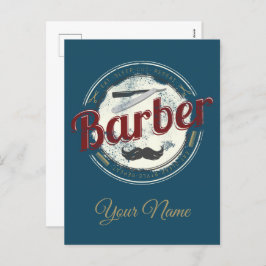 Cartão Postal De Festividades Barber Hair Hustler Hairdresser Retro Hairstylist
