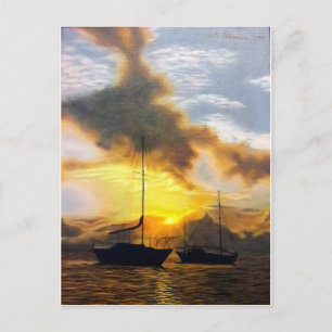 Cartão Postal De Festividades Barragens Sunset - Tudo bem mover as coisas