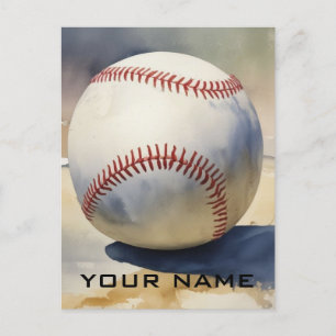 Cartão Postal De Festividades Baseball Inspirational Adicione seu nome