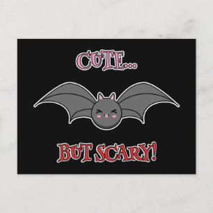 Cartão Postal De Festividades Bat Bonito mas Assustador