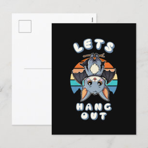 Cartão Postal De Festividades Bat Bonito Travando e Retrospectivo Sunset   Vamos