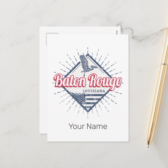 Cartão Postal De Festividades Baton Rouge City Louisiana EUA (Frente/Verso In Situ)