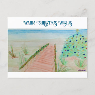 Cartão Postal De Festividades Beachy Christmas
