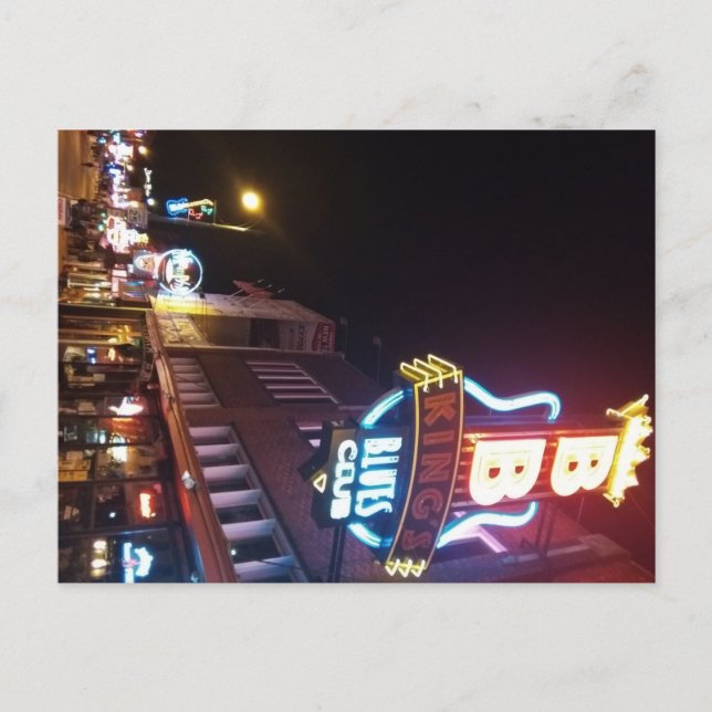 Cartão Postal De Festividades Beale Street (Memphis, Tennessee) (Frente)