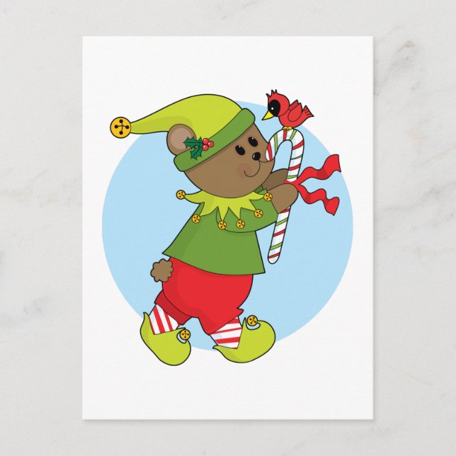 Cartão Postal De Festividades Bear Natal (Frente)