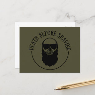 Cartão Postal De Festividades Bearded cita barba engraçada dizendo presentes