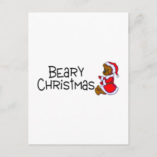 Cartão Postal De Festividades Beary Christmas