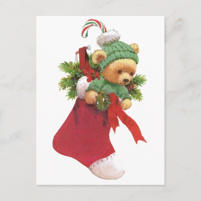 Cartão Postal De Festividades Beary Felry Christmas (Frente)
