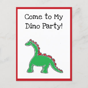 Cartão Postal De Festividades Bebê Brontosaurus Cartoon Dinosaur Gear