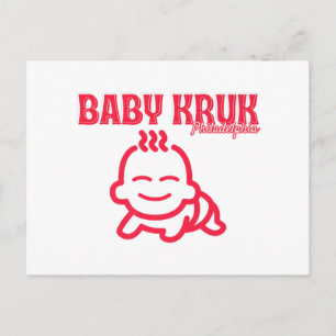 Cartão Postal De Festividades Bebê Engraçado Kruk Philadelphia Premium 