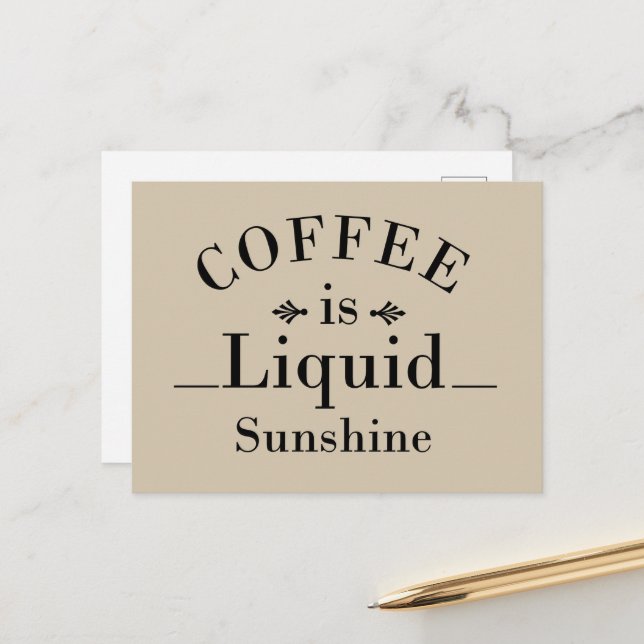 Cartão Postal De Festividades bebedor engraçado falando sobre café (Frente/Verso In Situ)