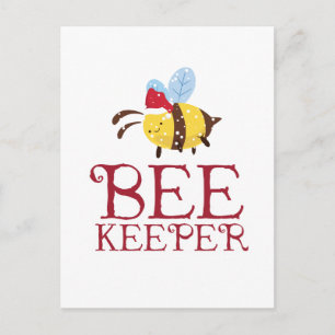 Cartão Postal De Festividades Bee Keeper Edição de Natal