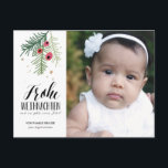 Cartão Postal De Festividades Beeren Rote | Frohe Weihnachten | Postkarte<br><div class="desc">Mit Zeichnung do design dos modernes de Weihnachtskarte</div>