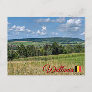 Cartão Postal De Festividades Bela paisagem na Valônia, viagem