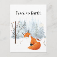 Bela Paz na Terra Raposa Vermelha Pássaro Inverno