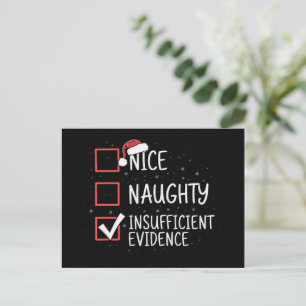 Cartão Postal De Festividades Bela Vadia Insuficiente Prova De Natal Engraçada