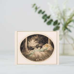 Cartão Postal De Festividades Beleza adormecida de Louis Icart