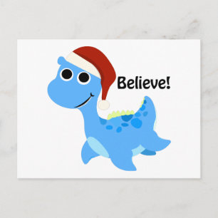 Cartão Postal De Festividades Believe! Santa Nessie