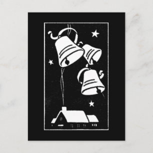 Cartão Postal De Festividades Belinhos de Natal Retroativos e Casa