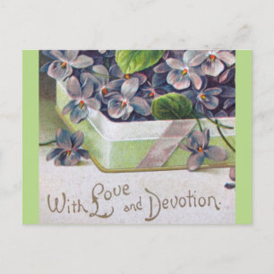 Cartão Postal De Festividades Belo Namorados violeta vitoriano vitoriano