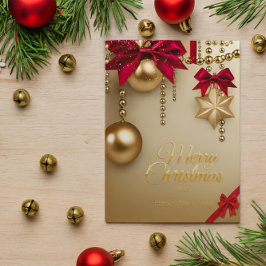 Cartão Postal De Festividades Belo Natal Vermelho Novo