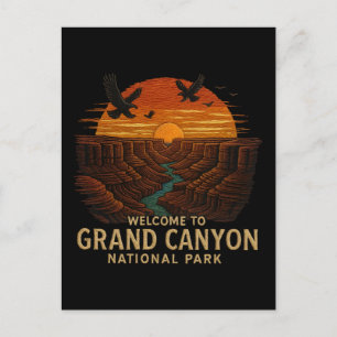 Cartão Postal De Festividades Bem-vindo à Embroiderme Grand Canyon National USA