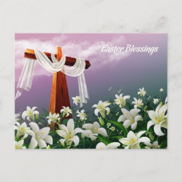 Cartão Postal De Festividades Bênçãos páscoas. Religião Cristã