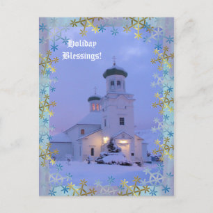 Cartão Postal De Festividades Bênçãos sobre a Igreja Ortodoxa Russa