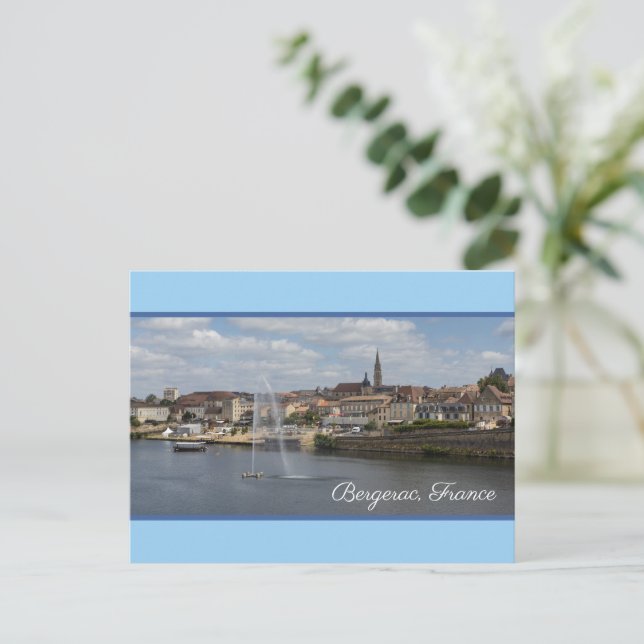 Cartão Postal De Festividades Bergerac Panorâmica Cityscape França (Em pé/Frente)