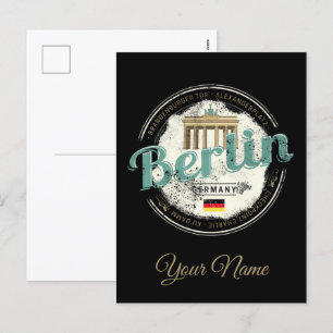 Cartão Postal De Festividades Berlim Alemanha Brandemburgo Gate Vintage Souvenir