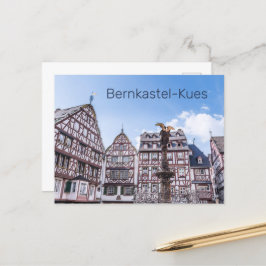 Cartão Postal De Festividades Bernkastel-Kues Facadas Históricas Alemanha Souven