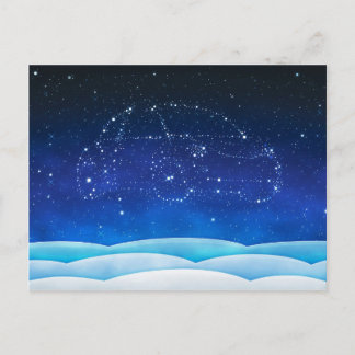 Cartão Postal De Festividades Besouro do Natal- no céu