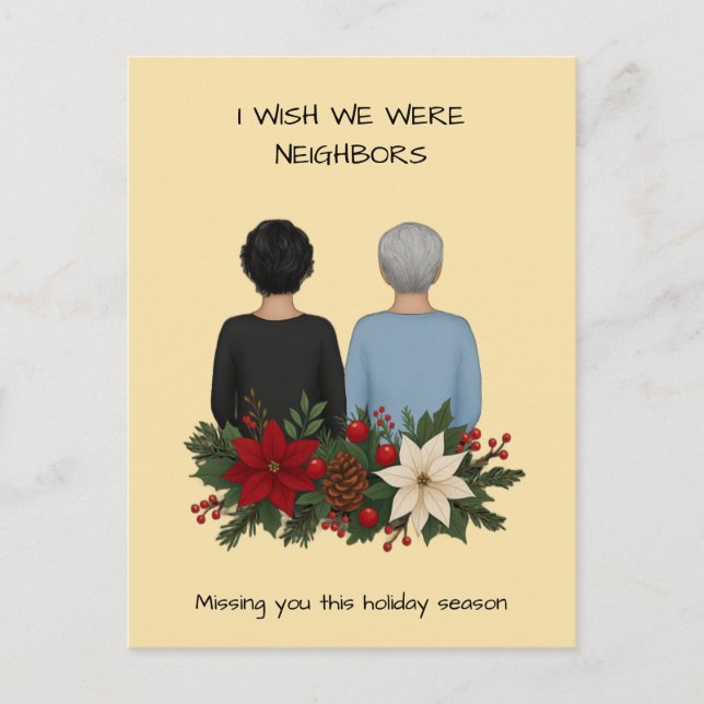 Cartão Postal De Festividades Best Friends Holiday Postcard Custom Wish We Were (Frente)