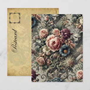Cartão Postal De Festividades Besta do Interstício - Design Floral Gótico