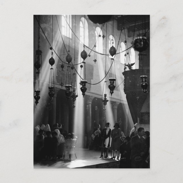 Cartão Postal De Festividades Bethlehem Natal, anos 40 (Frente)