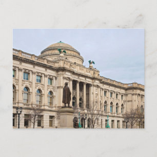 Cartão Postal De Festividades biblioteca pública de estilo renascentista em milw