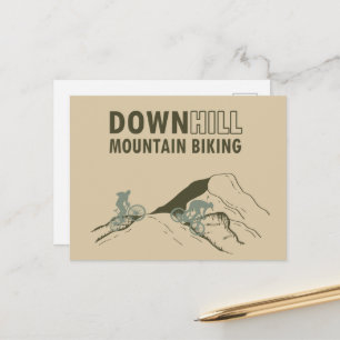 Cartão Postal De Festividades bicicleta descida