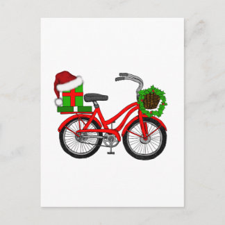 Cartão Postal De Festividades bicicleta do xmas
