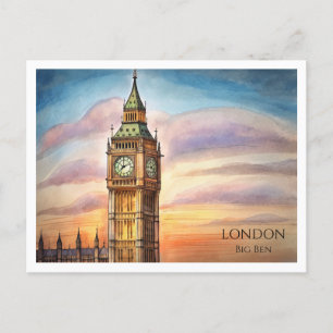 Cartão Postal De Festividades Big Ben London — Cartão-postal UK Viagem Art