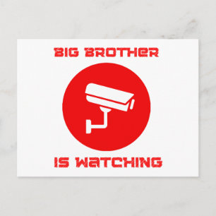 Cartão Postal De Festividades Big Brother está assistindo a soc de 1984