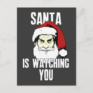 Cartão Postal De Festividades Big Brother Santa Claus Is Watching You