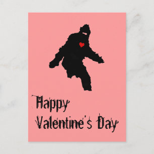 Cartão Postal De Festividades BIGFOOT VALENTINE POSTCARD - Customized