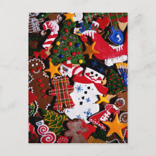 Cartão Postal De Festividades Biscoitos de Natal Forçados