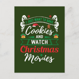 Cartão Postal De Festividades biscoitos engraçados de Natal filmes arte