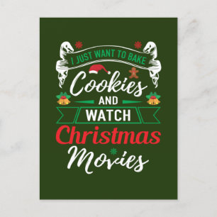Cartão Postal De Festividades biscoitos engraçados de Natal filmes arte